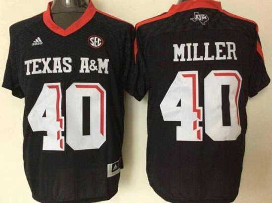 Mens Texas A&M Aggies #40 Von Miller Black College Football Jersey->texas a&m aggies->NCAA Jersey